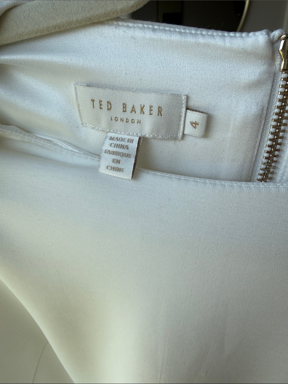 Ted Baker Cream Midi Dress with Pink Floral Print - Picture 2 of 3